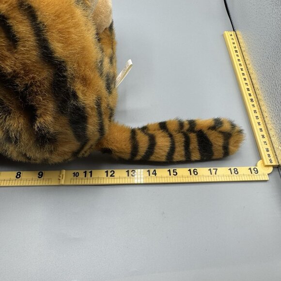 Golden Bear Company Vintage Tiger Plush 12" Seated Stuffed Animal Made In Korea - Picture 11 of 11